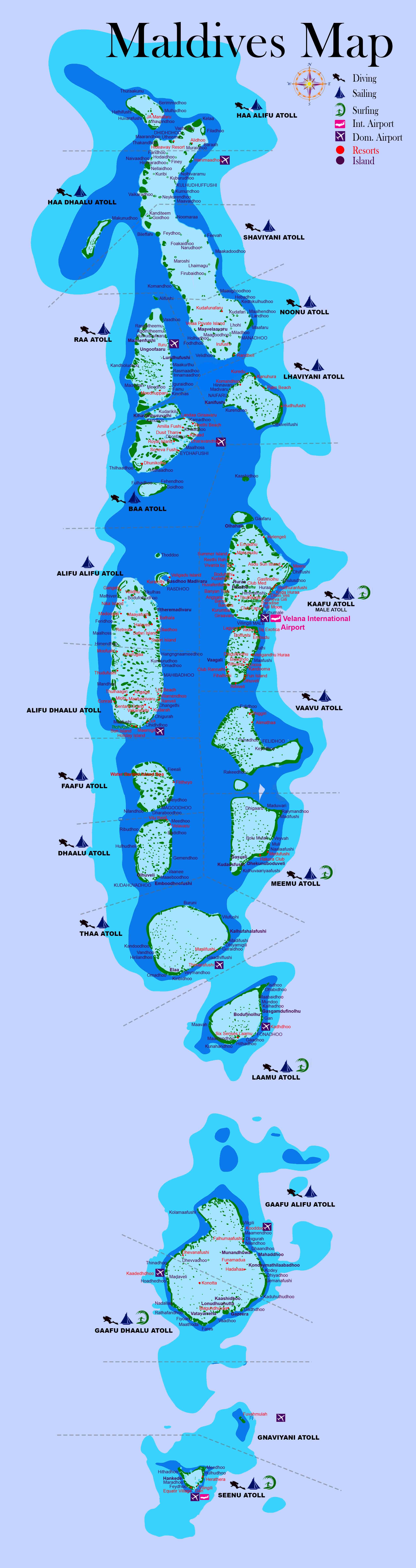 Map Maldives